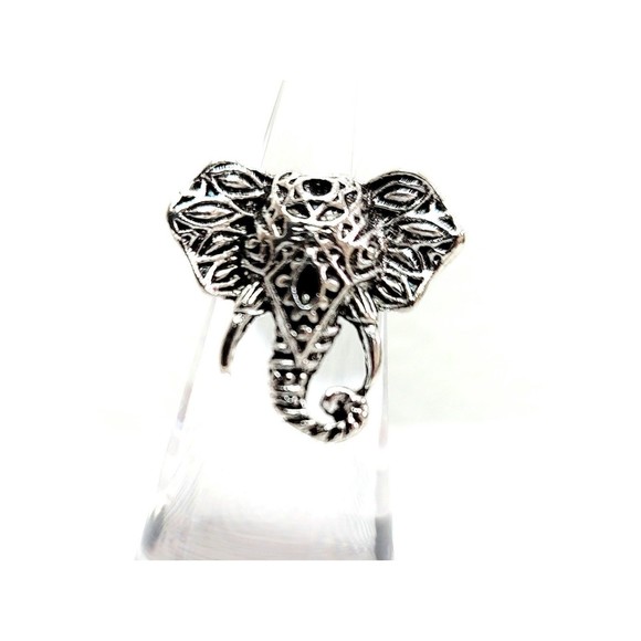 Vintage Silver Elephant Ring Size 6 Women's Jewelry - Picture 1 of 2
